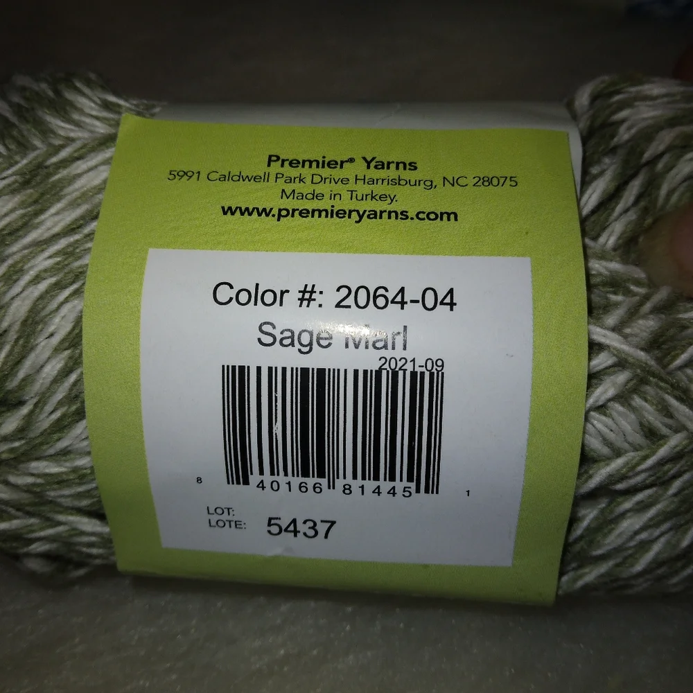 YARN Premier Just Cotton yarn, 2 skeins
